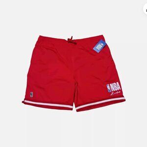 NBA CLASSIC BASKETBALL Shorts -At The Knee- Drawstring elastic waist Red Sz 2XL